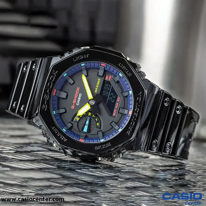 ساعت مچی مردانه کاسیو جی شاک اصل مدل GA-2100RGB-1ADR