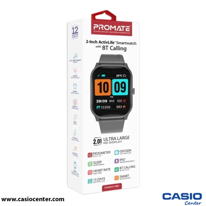 ساعت هوشمند پرومیت مدل XWATCH-B2.GRAPHITE